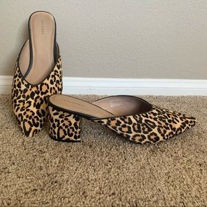 Halogen leopard print slides